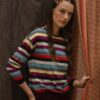 Jersey lana merino rayas multicolor - Ropa Sostenible Mujer