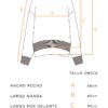 Medidas jersey cuello alto formas Crisálida
