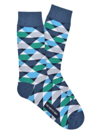 Calcetines Monte Fuji de algodón orgánico - azul