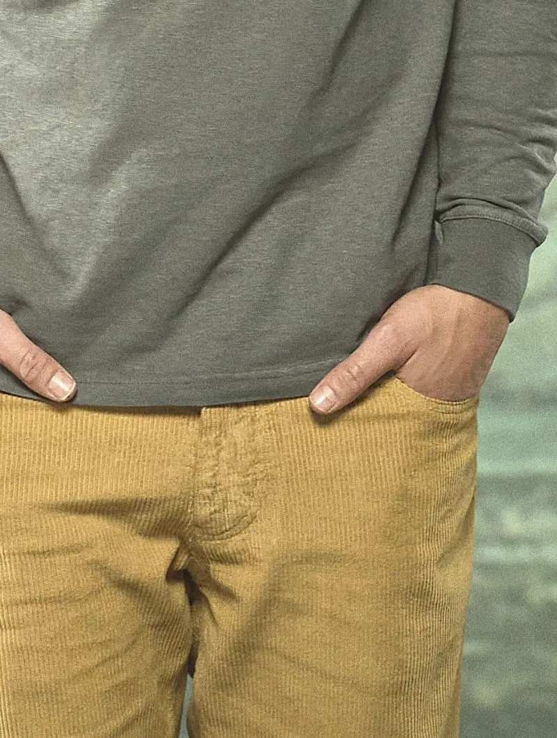 Camiseta cuello alto hombre de cáñamo y algodón orgánico - Imagen 3