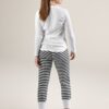 Espalda mujer pijama algodón orgánico rayas