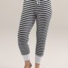 Pantalón pijama algodón orgánico rayas blanco negro