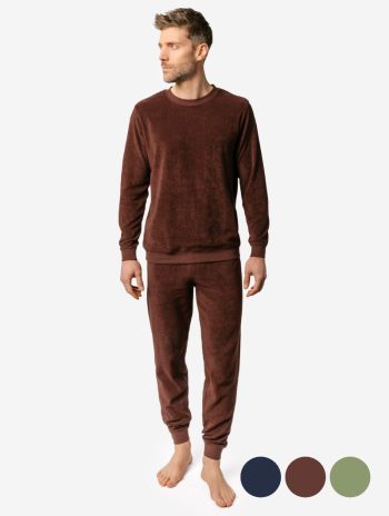 Pijama felpa hombre 100% algodón orgánico
