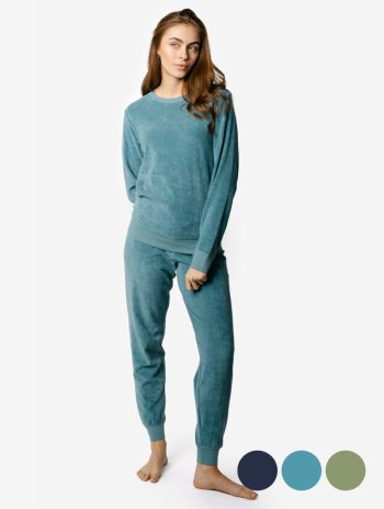 Pijama felpa mujer de algodón orgánico