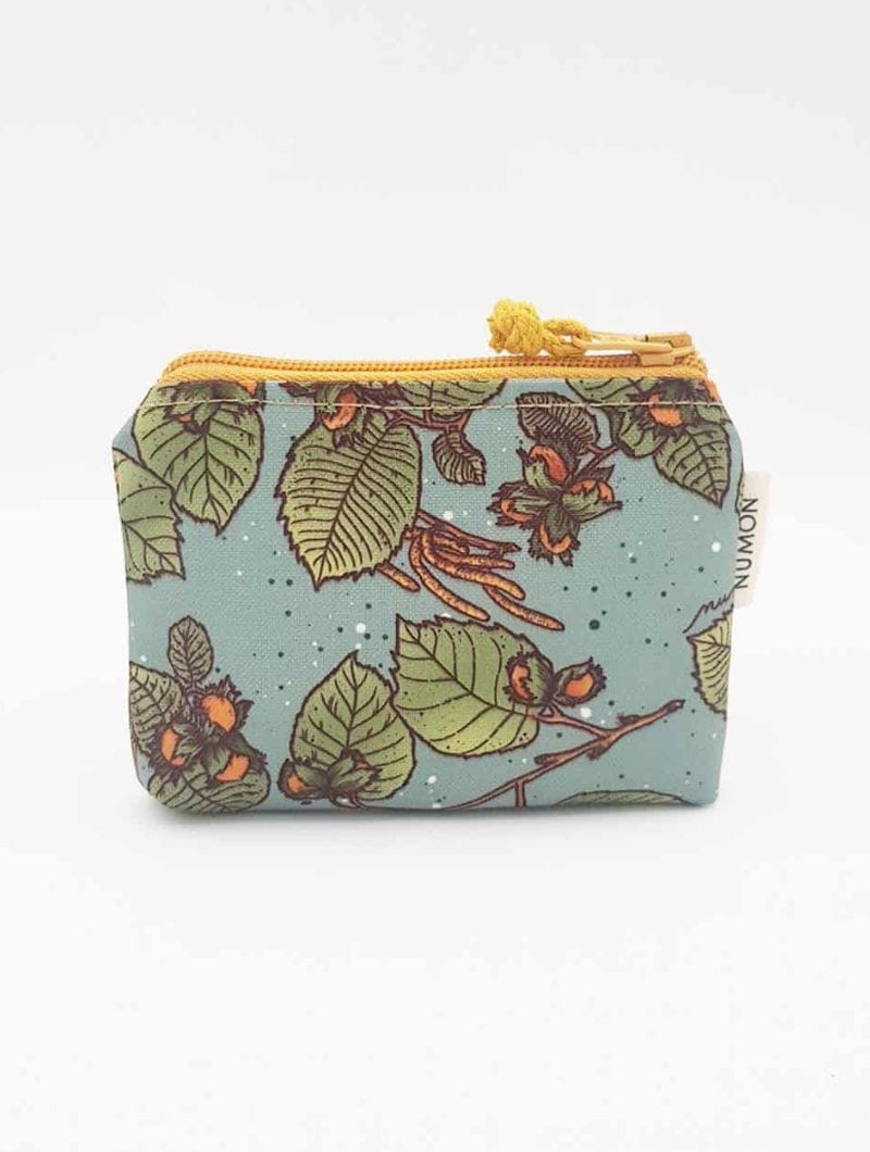 Monedero reciclado estampado avellana