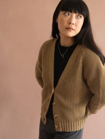 Chaqueta corta marrón algodón orgánico