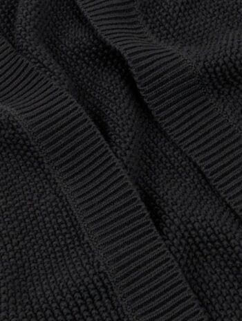 Alternative view of Chaqueta larga negra de algodón orgánico