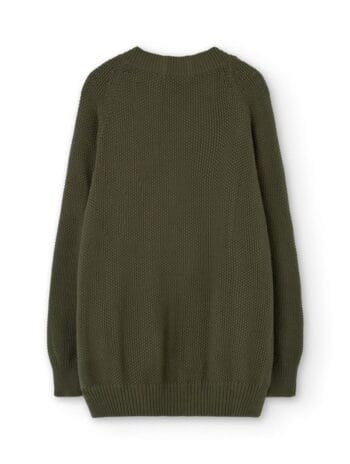Alternative view of Chaqueta larga verde de algodón orgánico