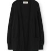Chaqueta larga negra algodón orgánico
