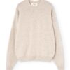 Jersey manga murciélago beige lana merino frontal