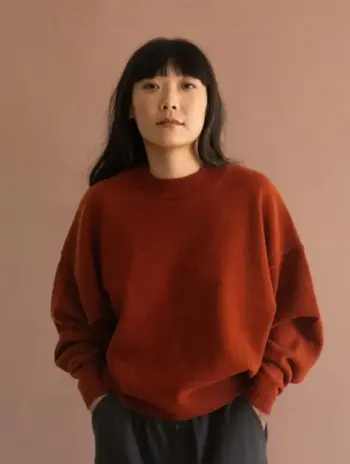 Jersey manga murciélago lana merino rojo