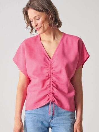 Alternative view of Blusa con cinta ajustable de cáñamo y algodón orgánico