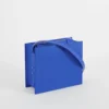 Bolso cuadrado cuero reciclado azul