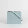 Bolso cuadrado cuero reciclado celeste