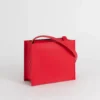 Bolso cuadrado cuero reciclado rojo
