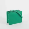 Bolso cuadrado cuero reciclado verde