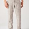 Pantalón raya diplomática hombre cáñamo algodón orgánico beige