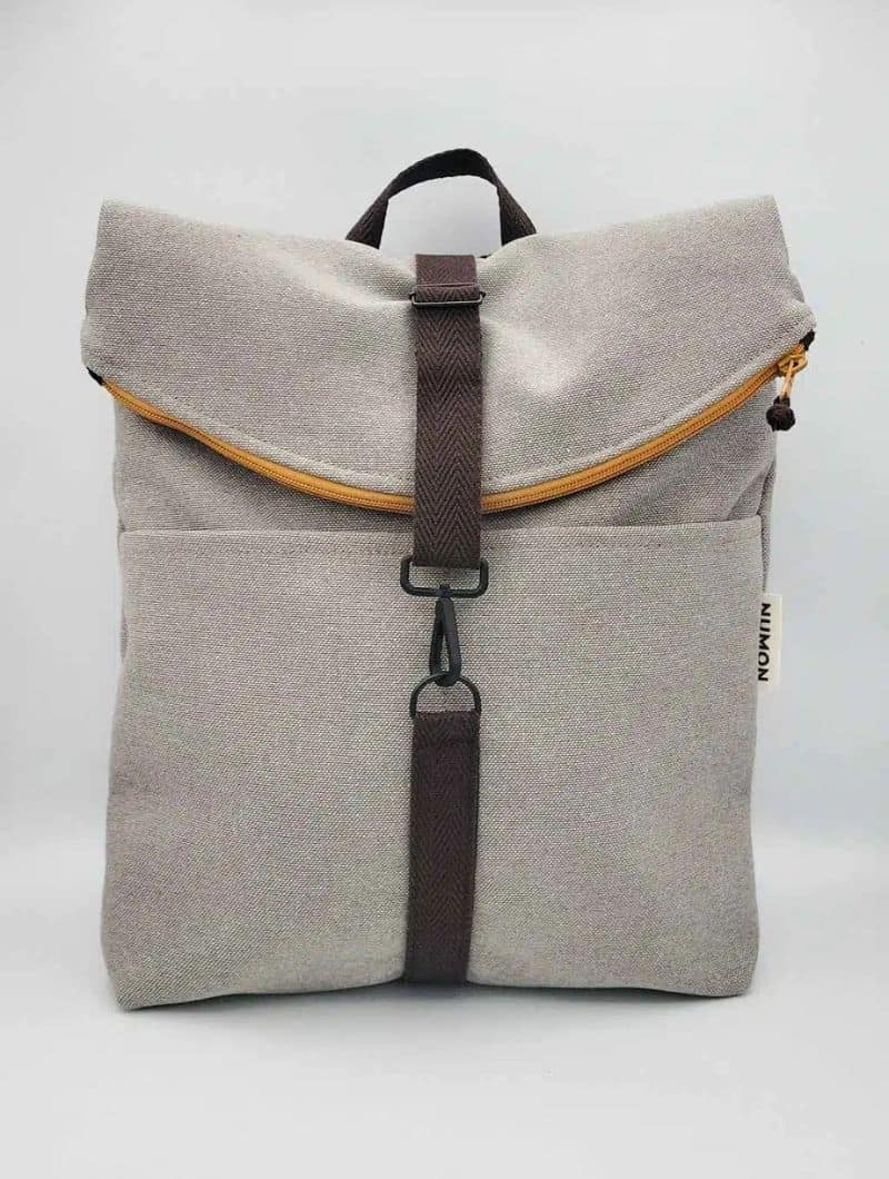 Mochila reciclada gris plata - Mochilas sostenibles y ecológicas