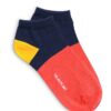 Calcetines azul naranja tobilleros organicos