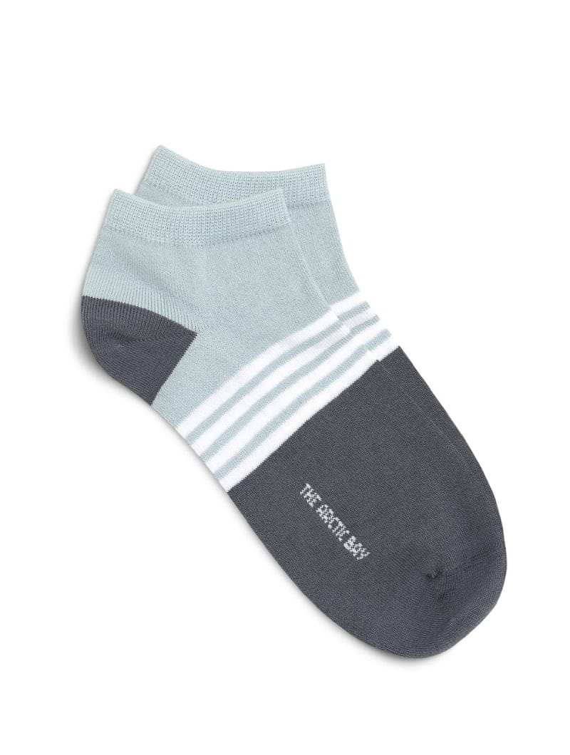 Calcetines tobilleros grises de algodón orgánico