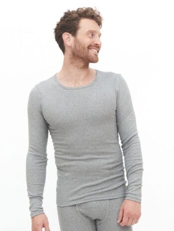 Camiseta interior manga larga hombre de algodón orgánico. Ropa sostenible