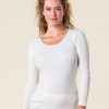 Camiseta manga larga interior 100% algodón orgánico para mujer