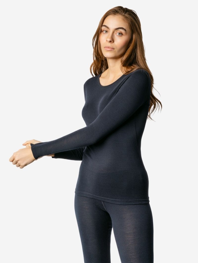 Camiseta térmica mujer de lana ecológica - Imagen 5
