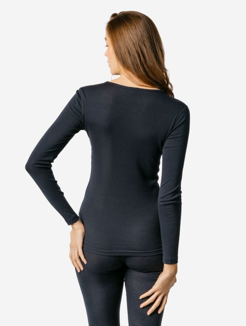 Camiseta térmica mujer de lana ecológica - Imagen 8