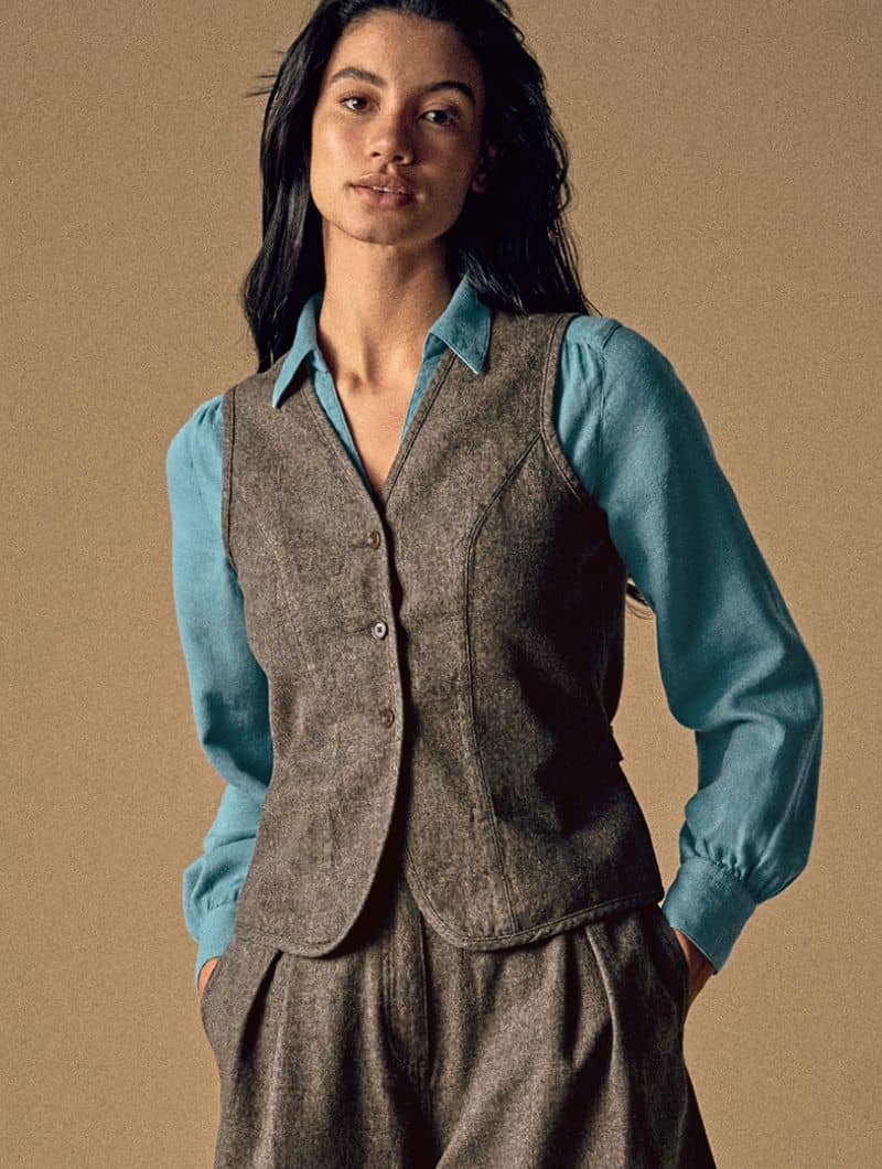 Chaleco Grueso Mujer Chaleco Cuello Pico Mujer 100% Ecológico Ropa