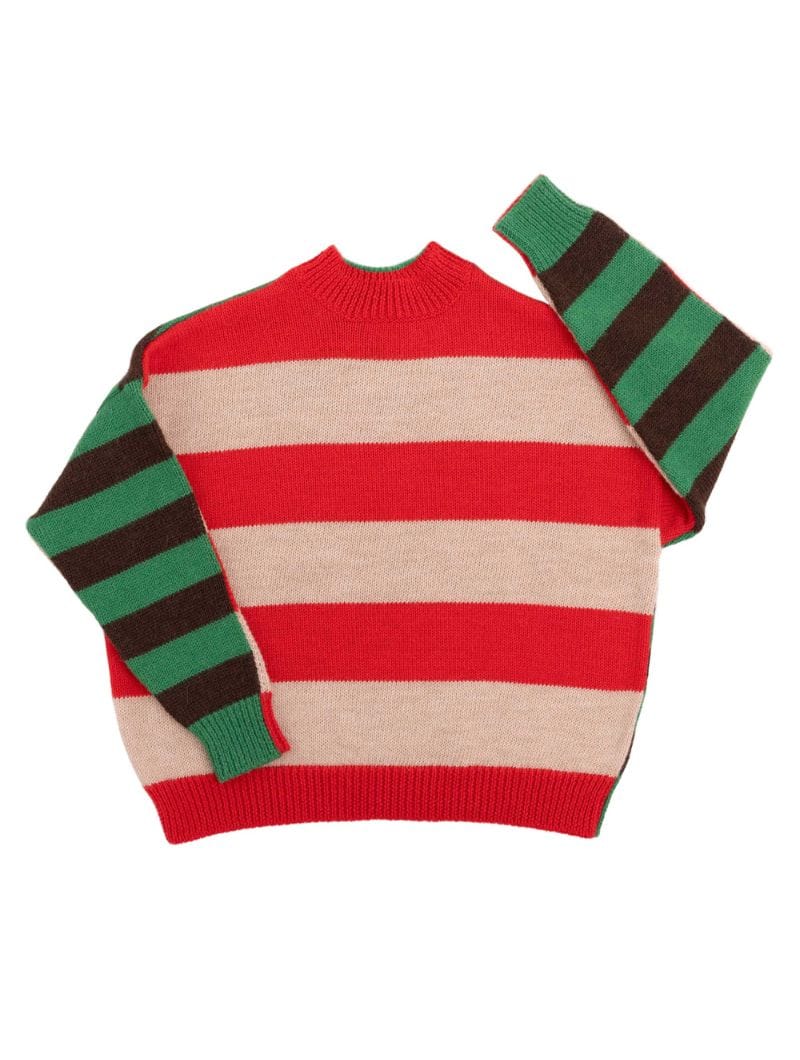 Jersey reversible a rayas de lana alpaca - Imagen 8