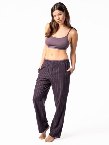 Pantalón pijama a rayas ecológico mujer