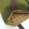 Bolso reciclado verde oliva con interior retro - Imagen 2