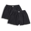 Boxer ancho de algodón orgánico en pack de 2 - Negro