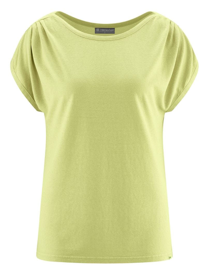 Camiseta cuello barco mujer con manga fruncida - Imagen 9