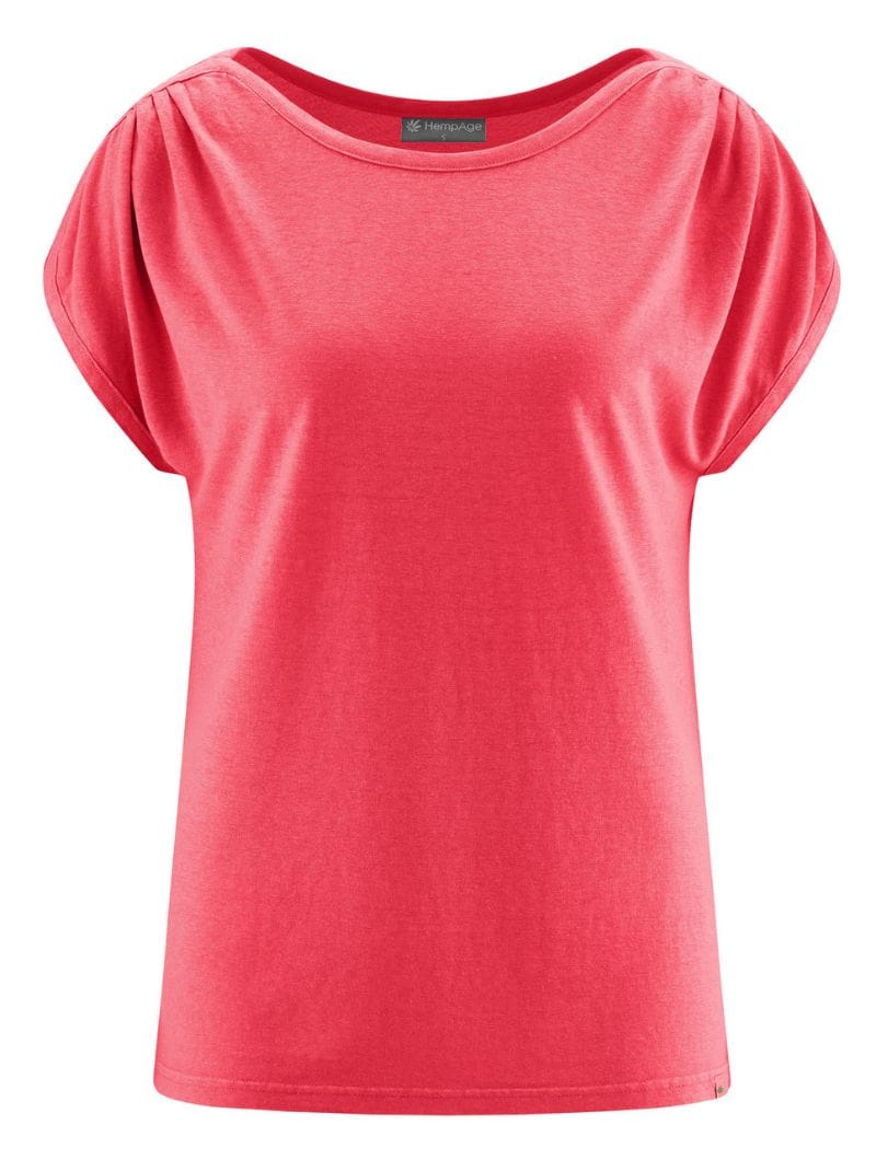 Camiseta cuello barco mujer con manga fruncida - Imagen 5