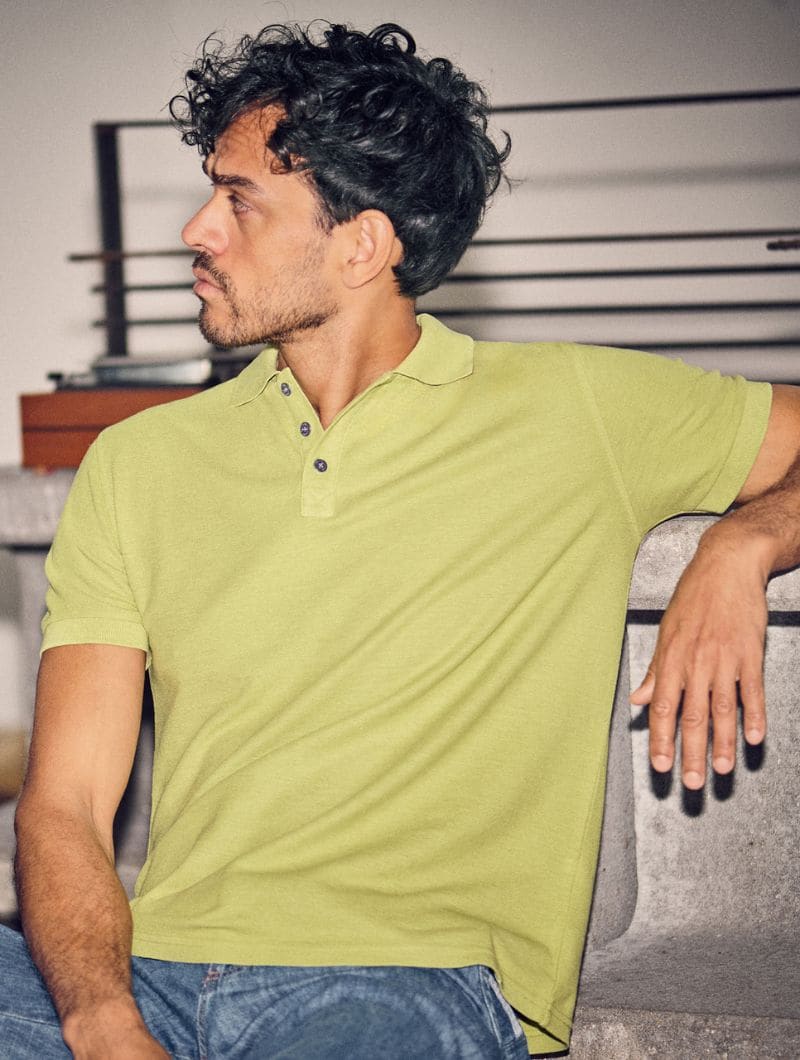 Polo clásico hombre de cáñamo y algodón orgánico - Imagen 2