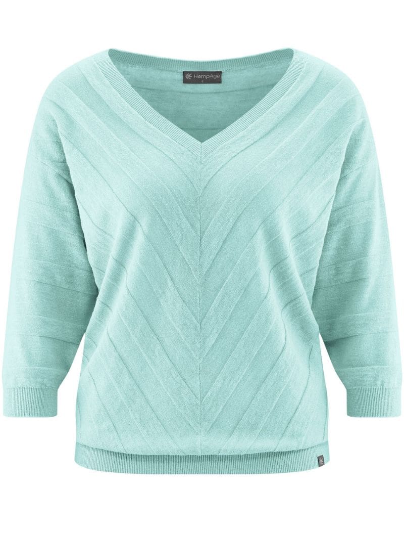 Suéter de canalé con rayas diagonales ecológico - Imagen 5