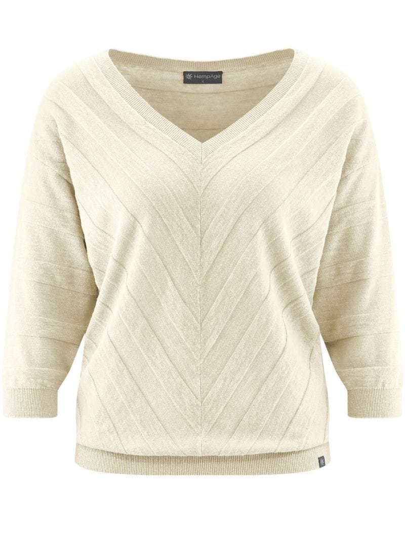 Suéter de canalé con rayas diagonales ecológico - Imagen 7