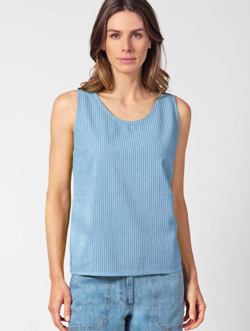 Top a rayas de cáñamo y algodón orgánico