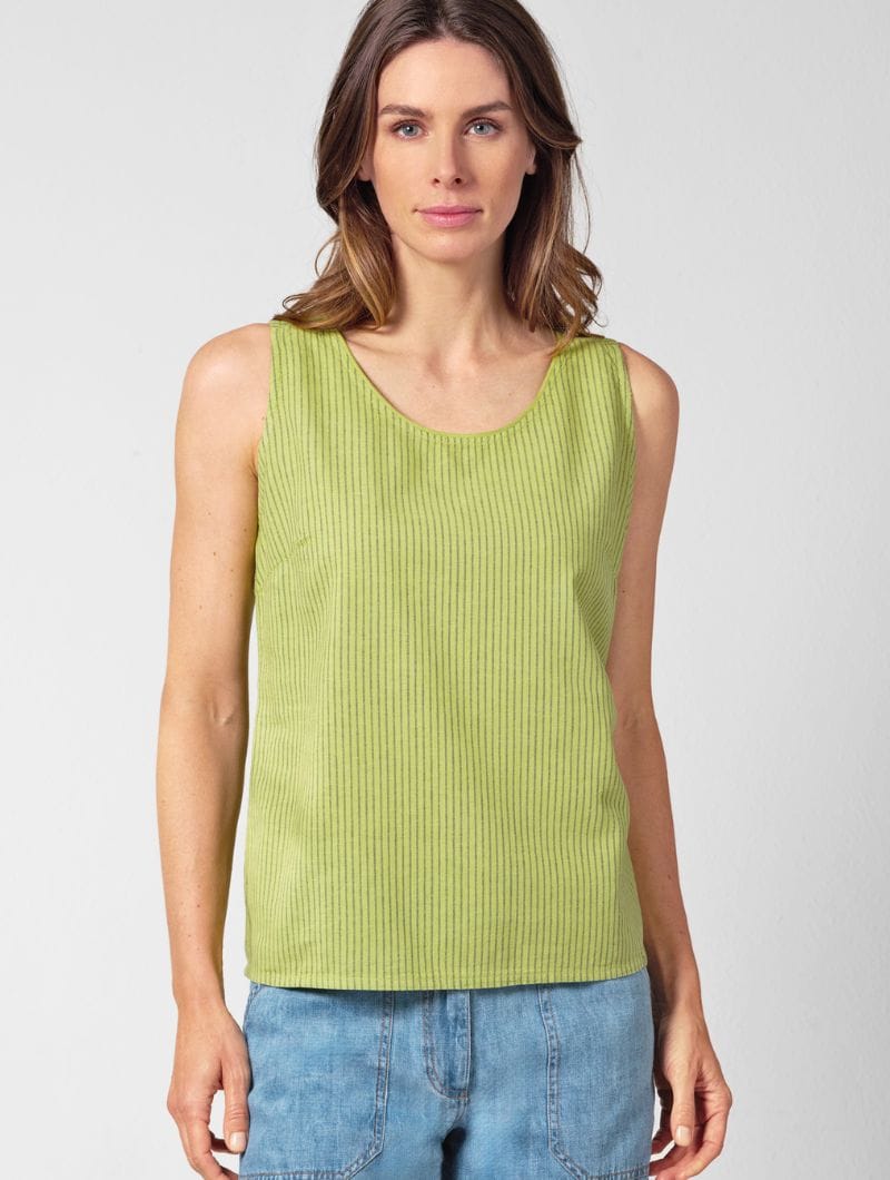 Top a rayas de cáñamo y algodón orgánico - Imagen 3