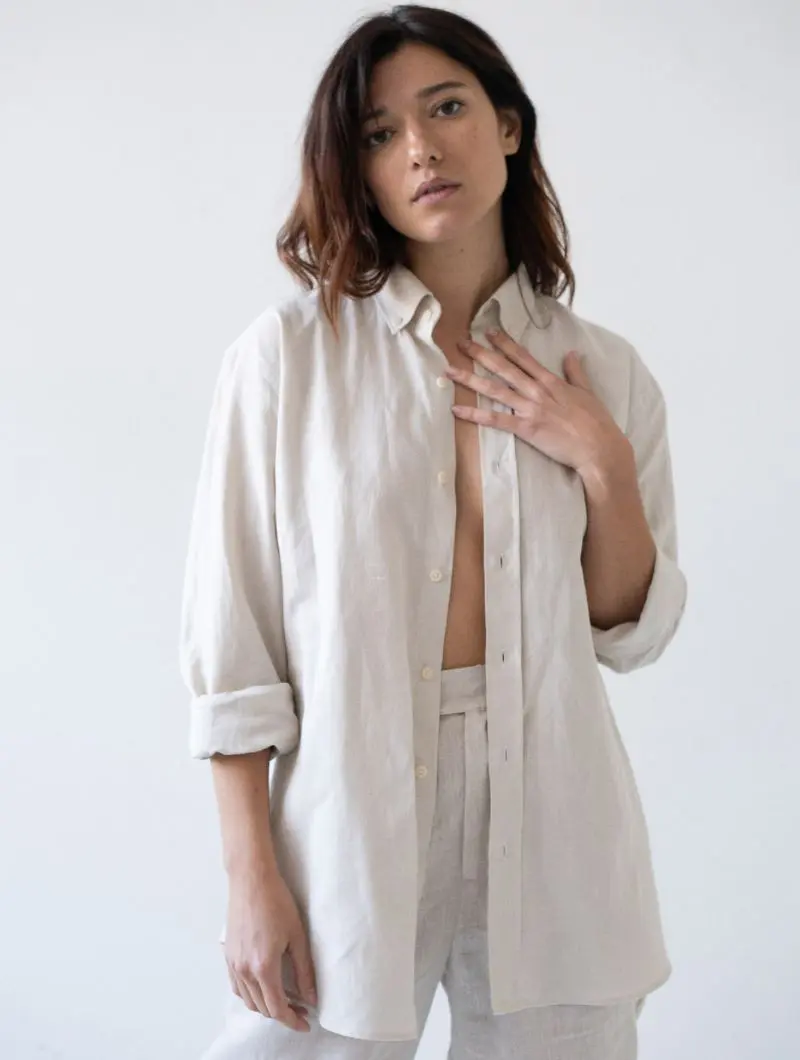 Camisas sin mangas de algodón y lino para verano al por mayor para