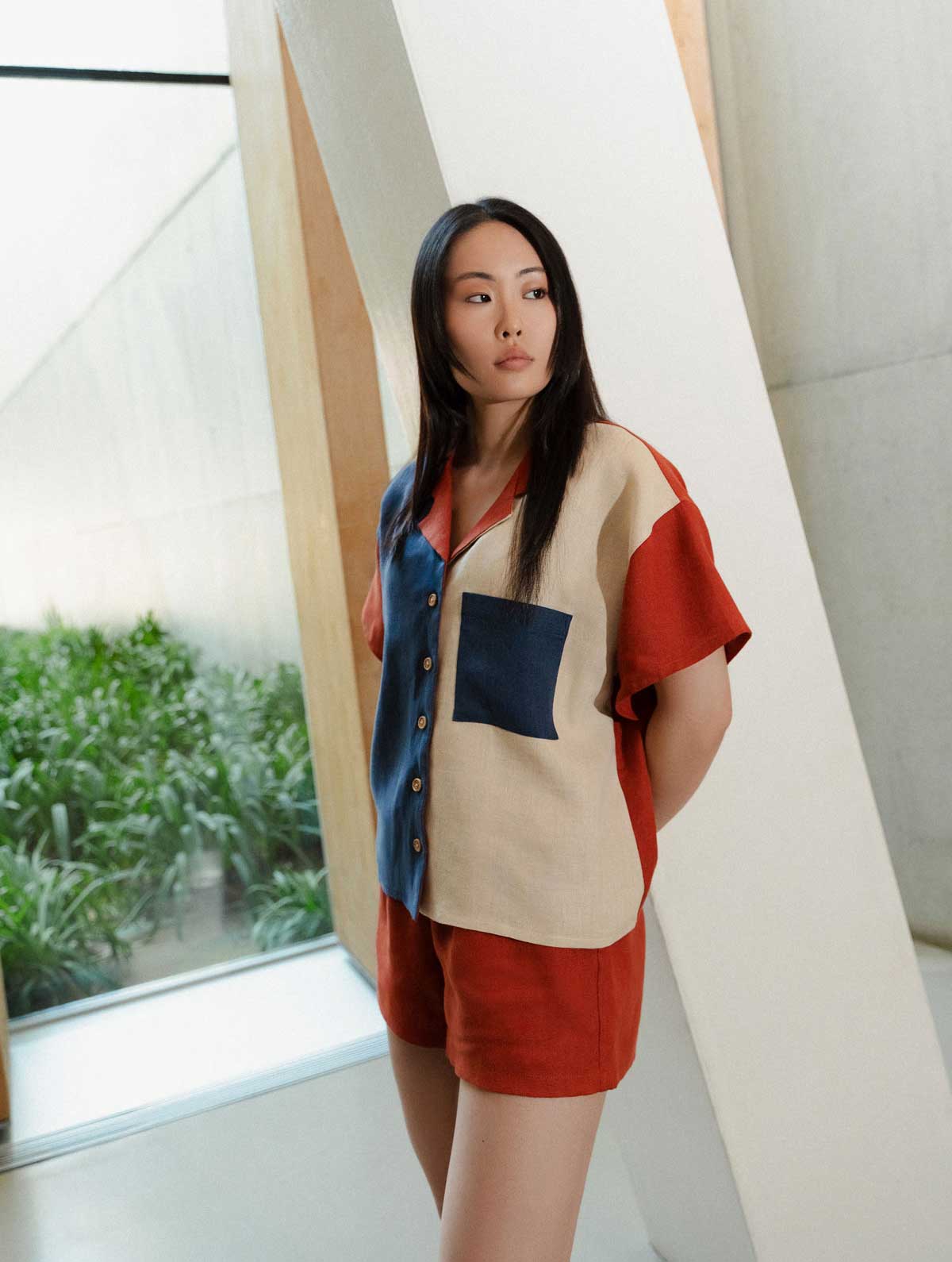 Camisa oversize Vértice 100% lino - Imagen 3