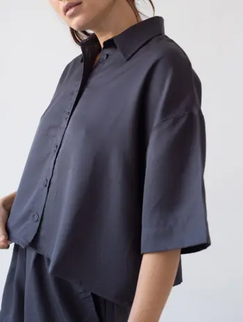 Alternative view of Camisa tencel de manga corta para mujer