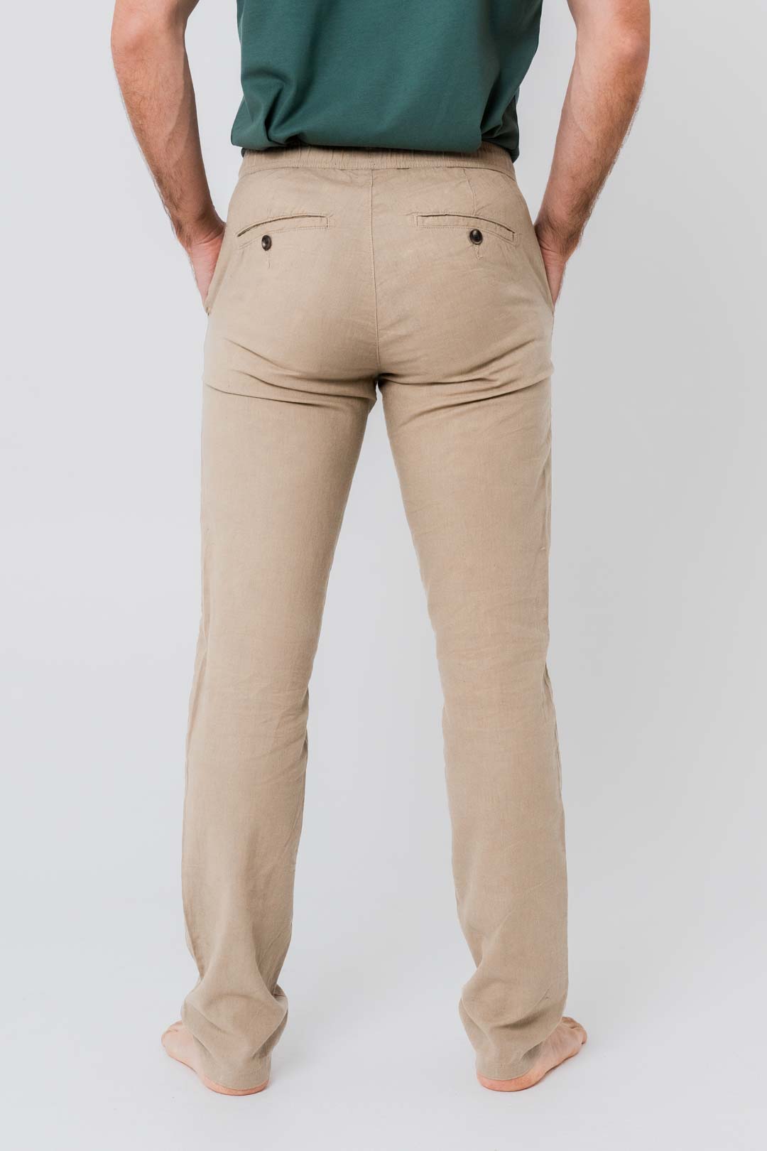 Pantalón lino regular fit - Imagen 10