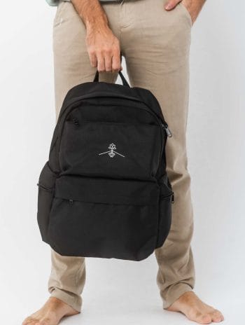 Mochila multibolsillos 100% poliester reciclado