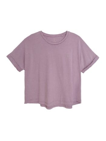 Camiseta orgánica oversize manga murciélago. Ropa sostenible mujer