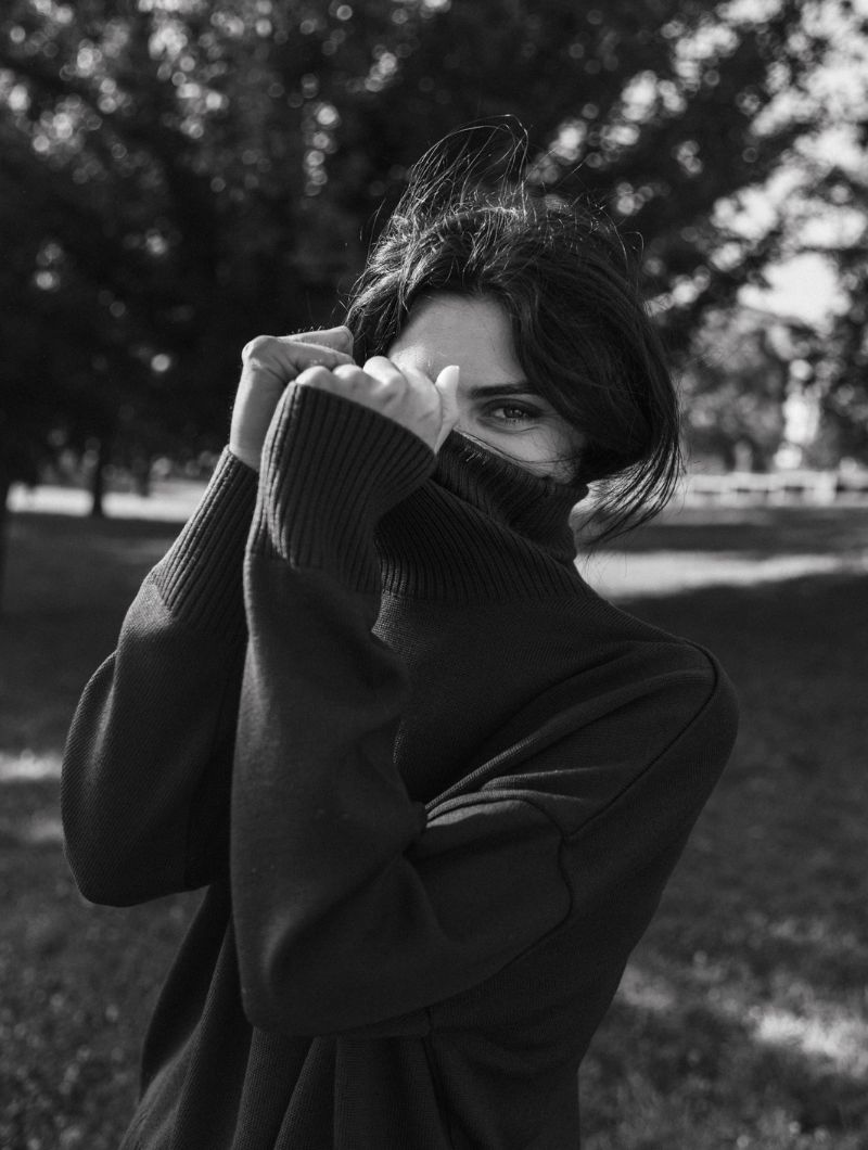 Jersey cuello cisne chocolate de lana merino - Imagen 5