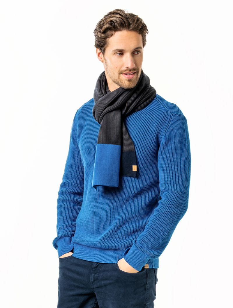 Bufanda bicolor de 100% algodón orgánico - Imagen 2