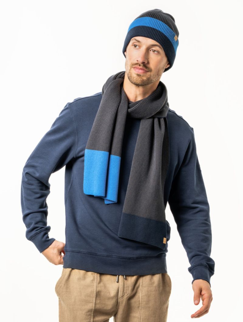 Bufanda bicolor de 100% algodón orgánico - Imagen 4