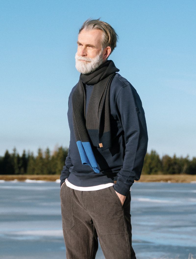 Bufanda bicolor de 100% algodón orgánico - Imagen 6